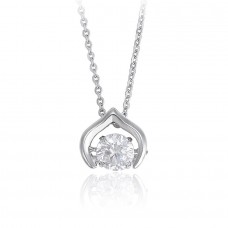 Elegants kulons ar Swarovski kristāliem, rodija pārklājums, ķēdītes garums 40-45 cm